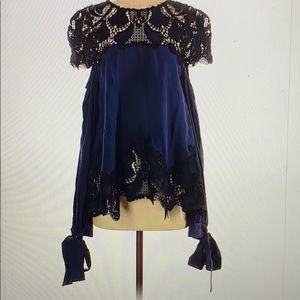 Jonathan Simkhai long sleeve silk top size S new